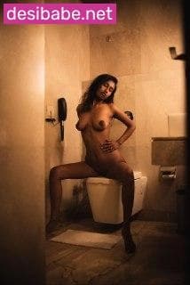Image of Desi Model Leaked Photoshoot Fully Nude in the Restroom with Boobs and Pussy Visible
