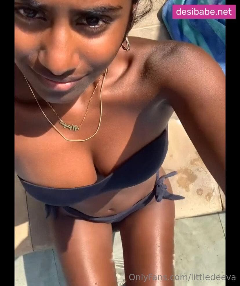 Image of Petite Indian Onlyfans Girl LittleDeeva Nude Blowing Cock and Taking a Cumshot