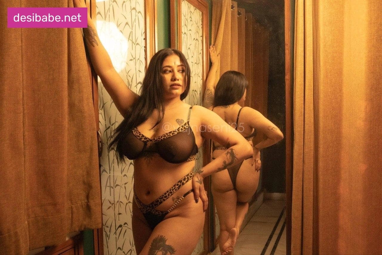 Image of Famous Insta Model Yajna Seni Viral Pics See-Through Nipples in Leopard Print Bikini