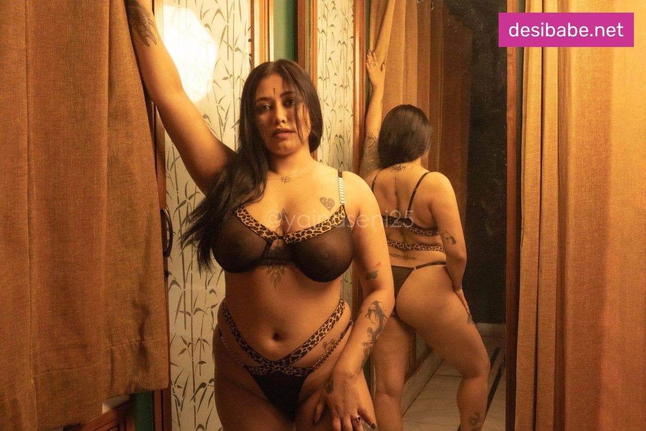 Image of Famous Insta Model Yajna Seni Viral Pics See-Through Nipples in Leopard Print Bikini
