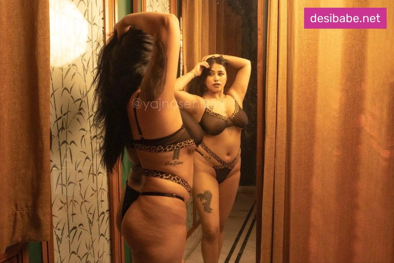 Image of Famous Insta Model Yajna Seni Viral Pics See-Through Nipples in Leopard Print Bikini